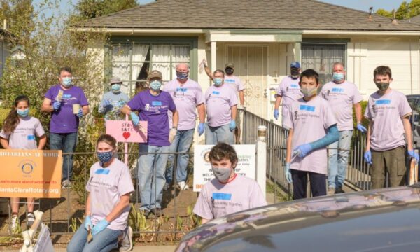 On Saturday, Oct. 24, 13 members of Santa Clara Rotary along with friends, family and several Boy Scouts joined Rebuilding Together to paint the home of a local Santa Clara resident. All the work was performed while wearing masks with social distancing between each person working.
